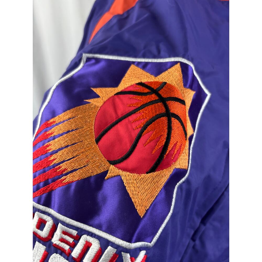 NWT Vtg 90s NBA Phoenix Suns Logo Athletic Sharktooth Windbreaker Jacket Mens M‎ - Picture 10 of 16
